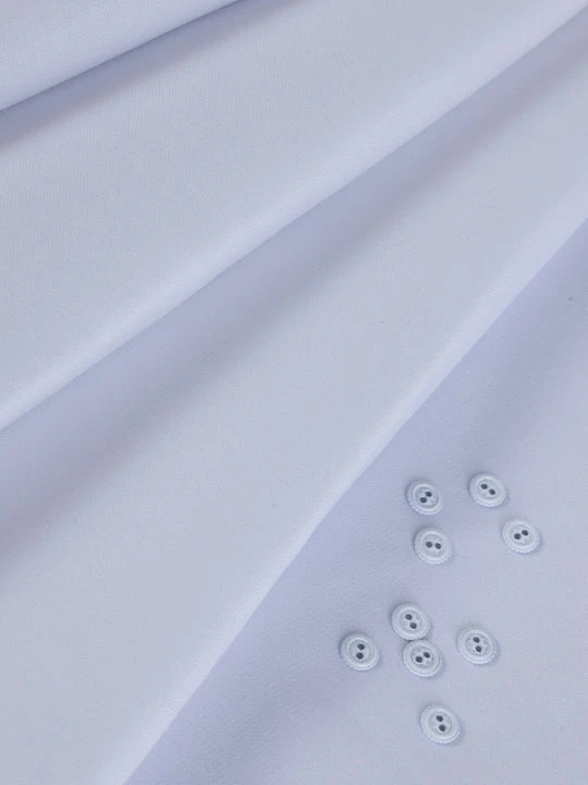 Classic White Premium Quality Wash & Wear Suit Fabric (4 Metres)